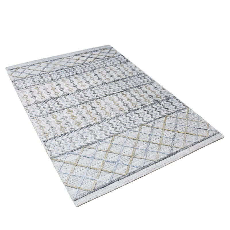 RUGSOTIC CARPETS HAND WOVEN FLAT WEAVE KILIM POLYESTER ECO-FRIENDLY AREA RUGS  - Geometric Modern Design, Low Pile  Handmade Area Rugs (DP0009) image number 2