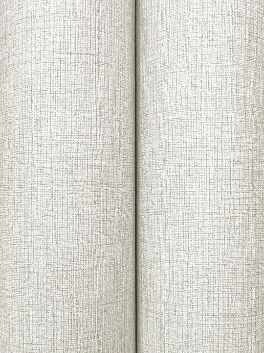 Heathered Linen Off-White Faux Fabric Wallpaper