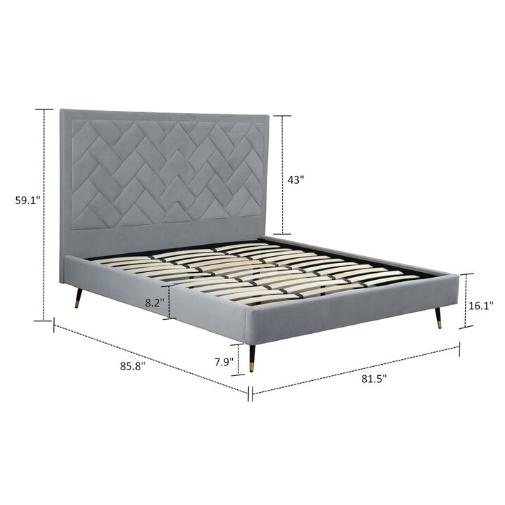 Crosby Gray King Bed