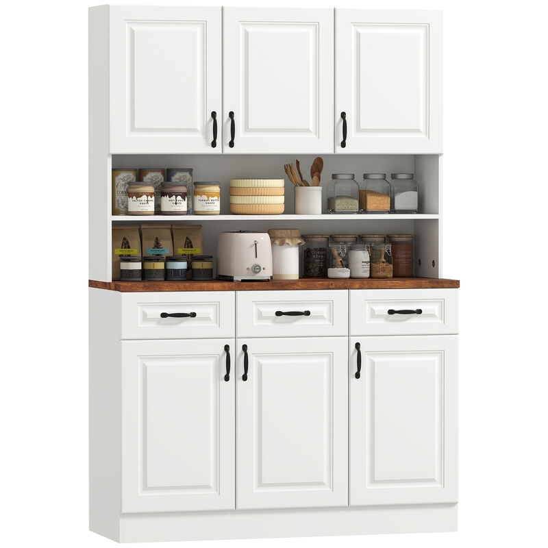 Hivvago 71" Pantry Cabinet with Adjustable Shelves and Soft-Close Doors image number 0