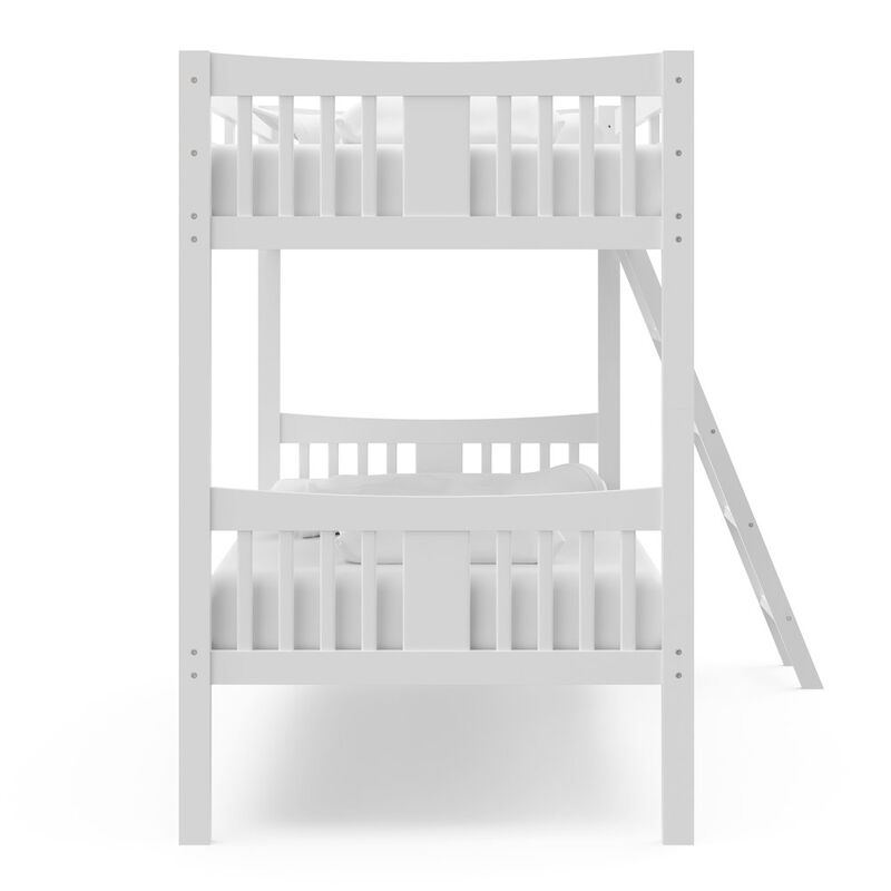 Storkcraft Caribou Twin-over-Twin Bunk Bed (White)