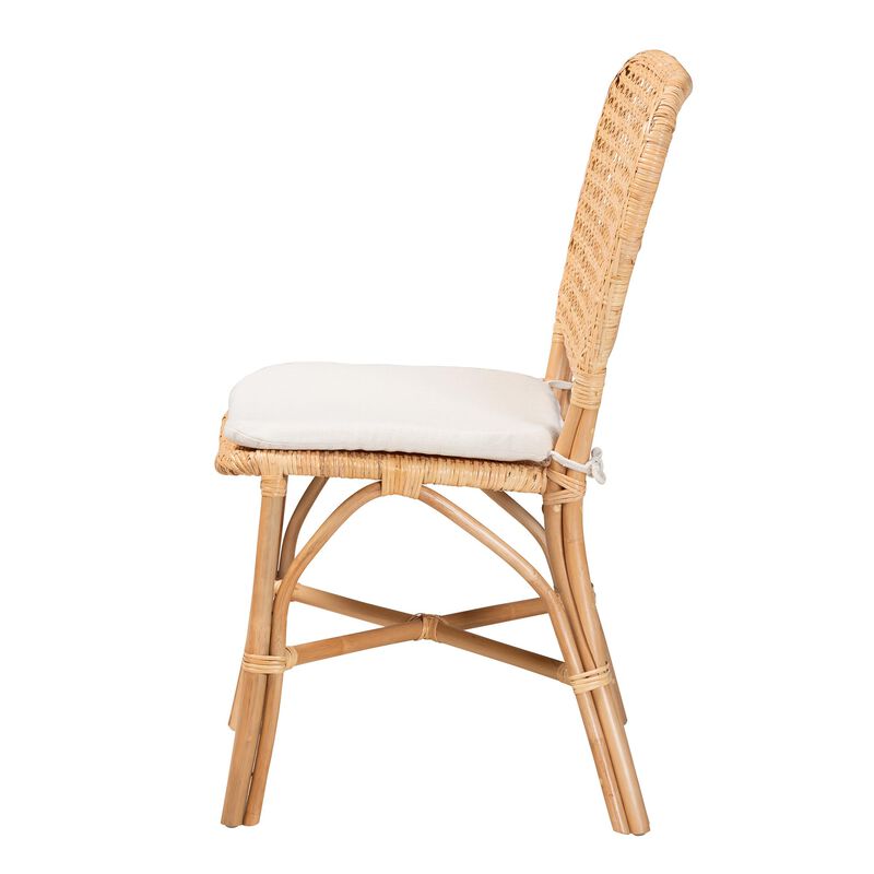Baxton Studio Nadira Modern Bohemian Natural Brown Finished Rattan Dining Chair