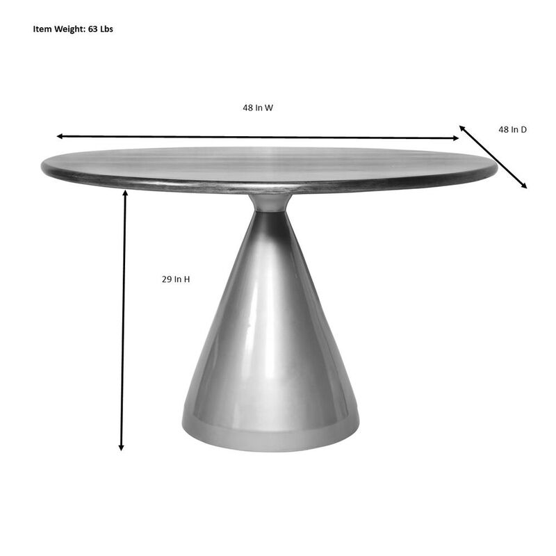 Carolina Living Gio 48 Pedestal Dining Table - Elm/Gold