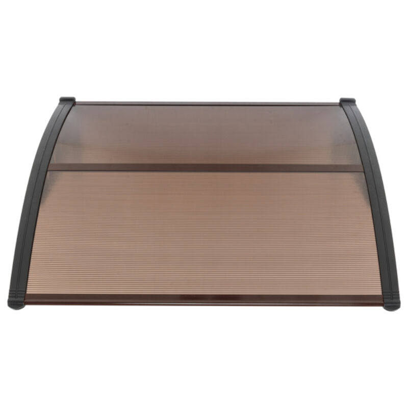 Door & Window Rain Cover Eaves with Brown Board and Black Holder