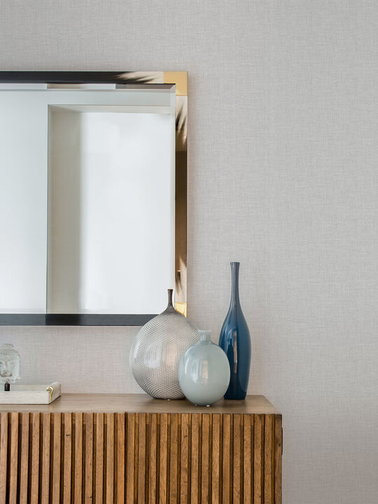 Wallis Grey Faux Linen Wallpaper