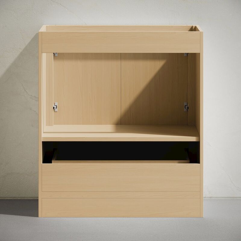 Virage 30" Freestanding Bathroom Vanity in Natural Oak without Sink Top image number 3