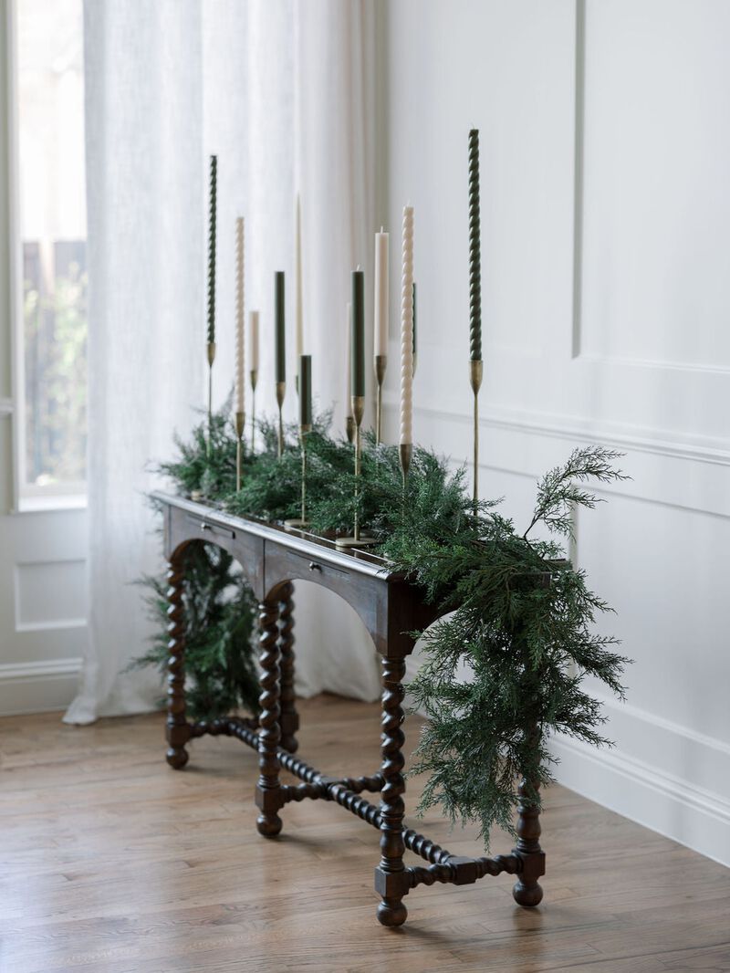 9' Faux Cedar Garland Evergreen image number 2