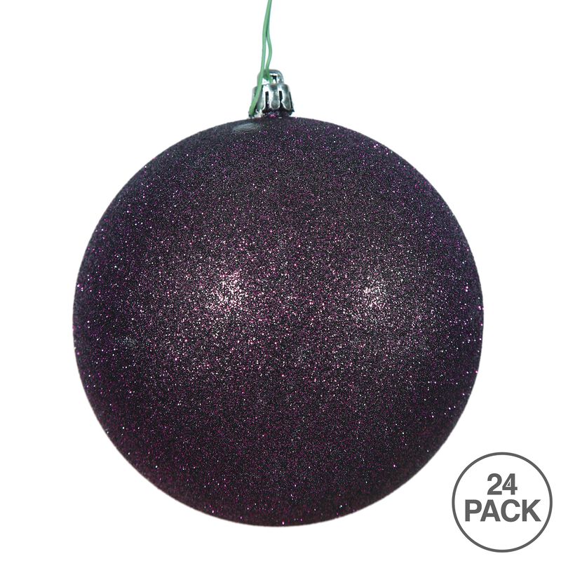 Vickerman Plum Glitter Ball 24/Bag - image number 2