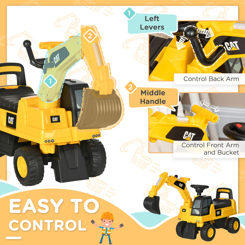 BreeBe Kids Construction Excavator Ride On with Storage image number 4