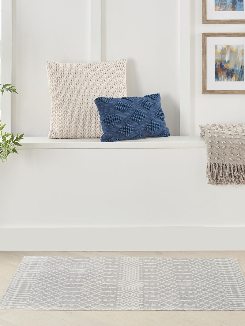 Astra Machine Washable ASW10 Gray 3'3" x 5' Rug