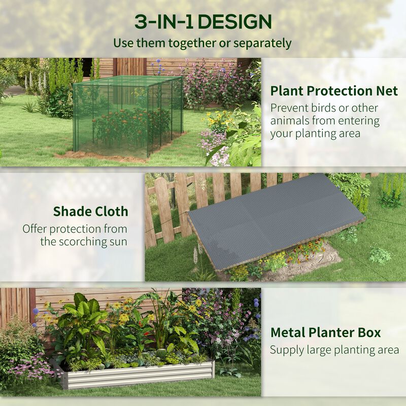 Hivvago Elevated Garden Bed with Protective Shade image number 3