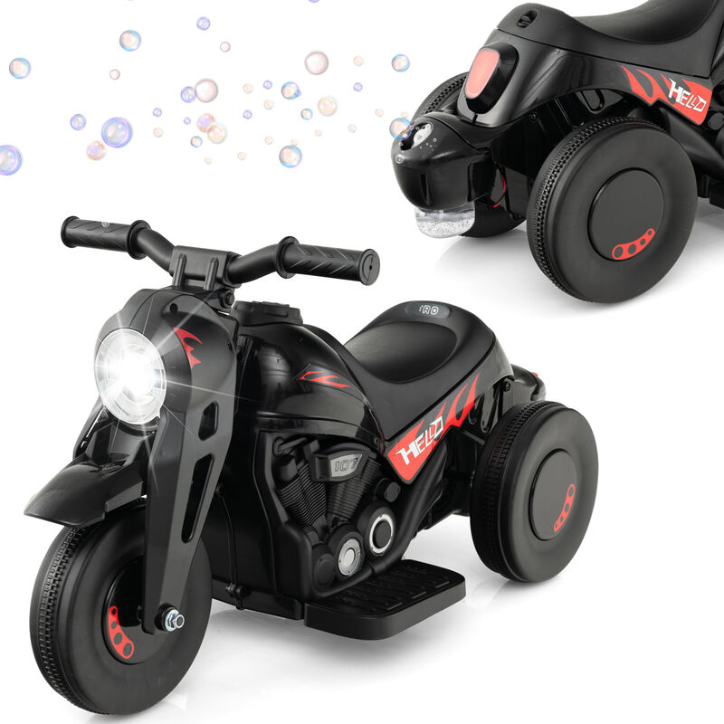 Kids 6V Electric Motorcycle Ride On Toy with Bubble Maker and Sound Effects image number 7