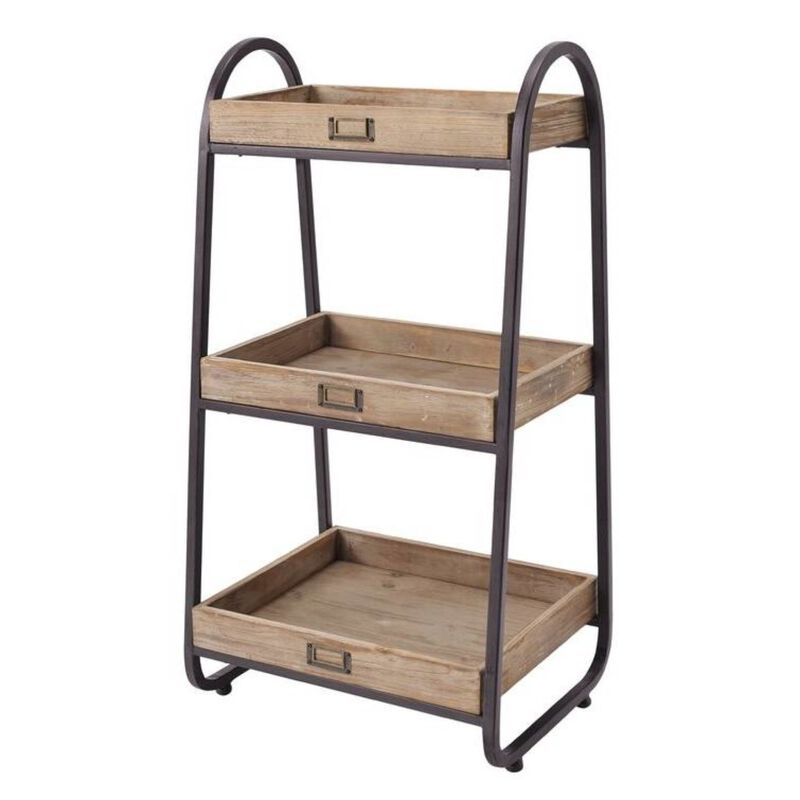 Hivvago Industrial Freestanding 3-Tier Bathroom Storage Shelving Unit