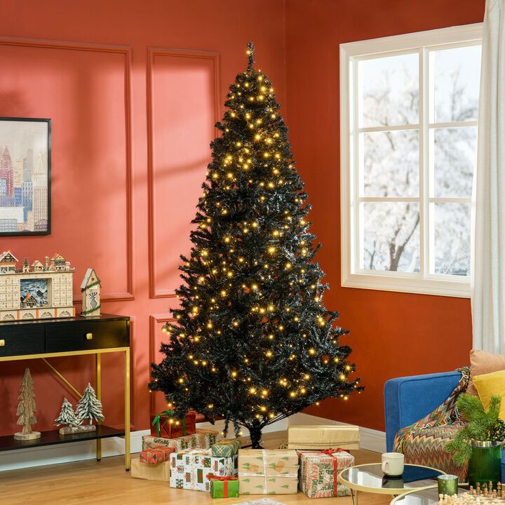 7.5 ft Tall Prelit Christmas Tree Douglas Fir Artificial Christmas Tree with Realistic Branches