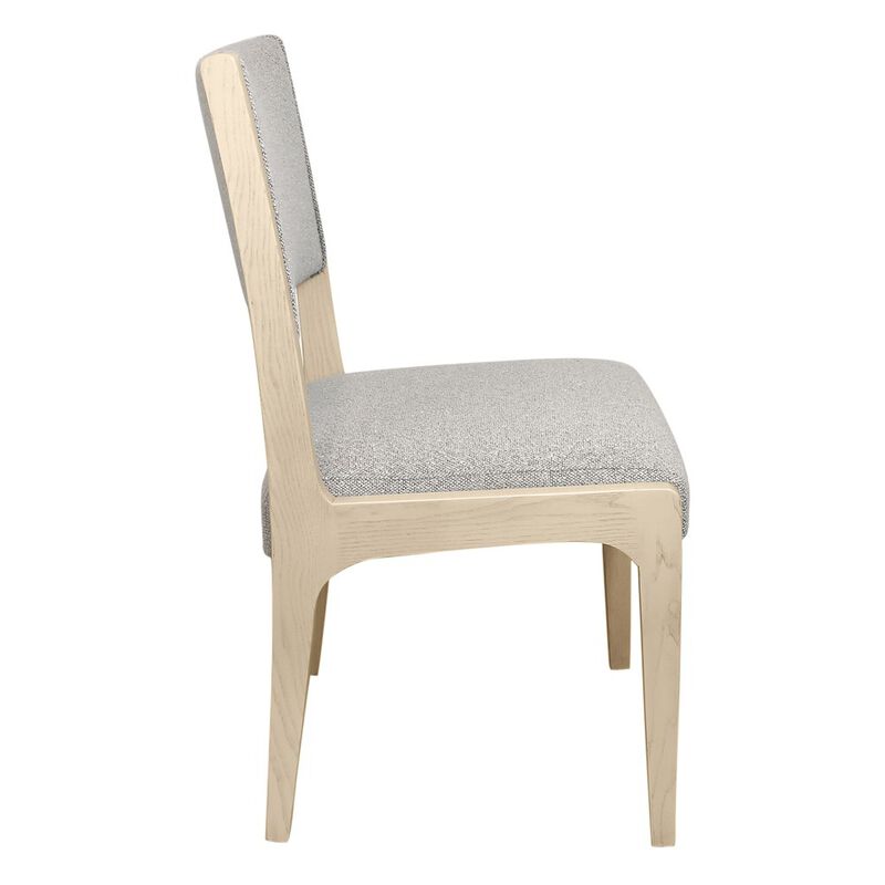 Logan 82 Dining Table, with 6 Ash Gray Boucle Dining Chairs