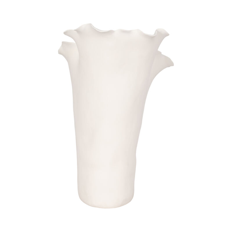 Handmade Flutter Vase, White image number 4