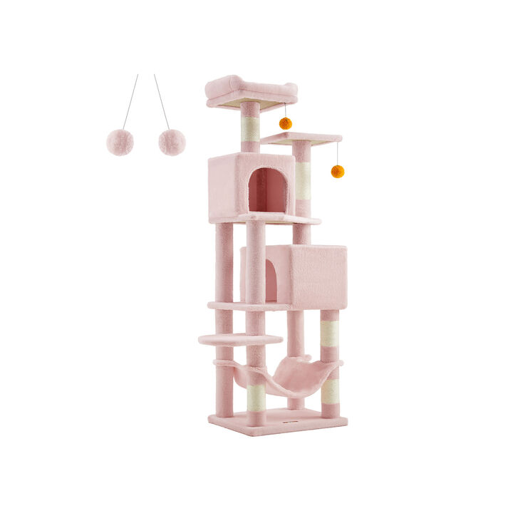 61-Inch Cat Tree - Multi-Level Tower for Active Cats
