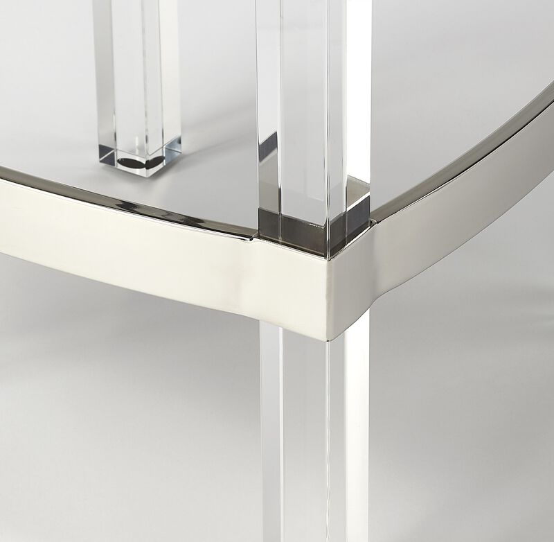 Stainless Steel and Steel Backless Counter Height Bar Chair with Footrest for Kitchen image number 5