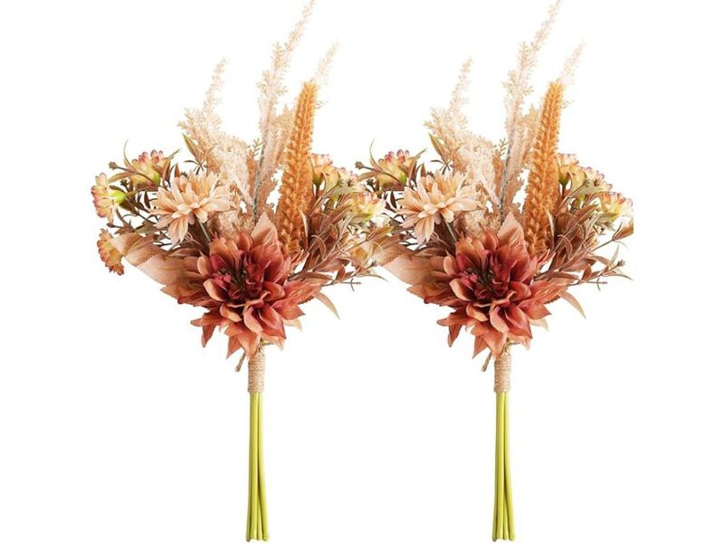 Artificial Dahlia Flower Stems Home Decor Bouquet Arrangement image number 0