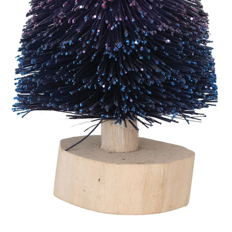 Bottle Brush Tree with Wood Base, Purple image number 2