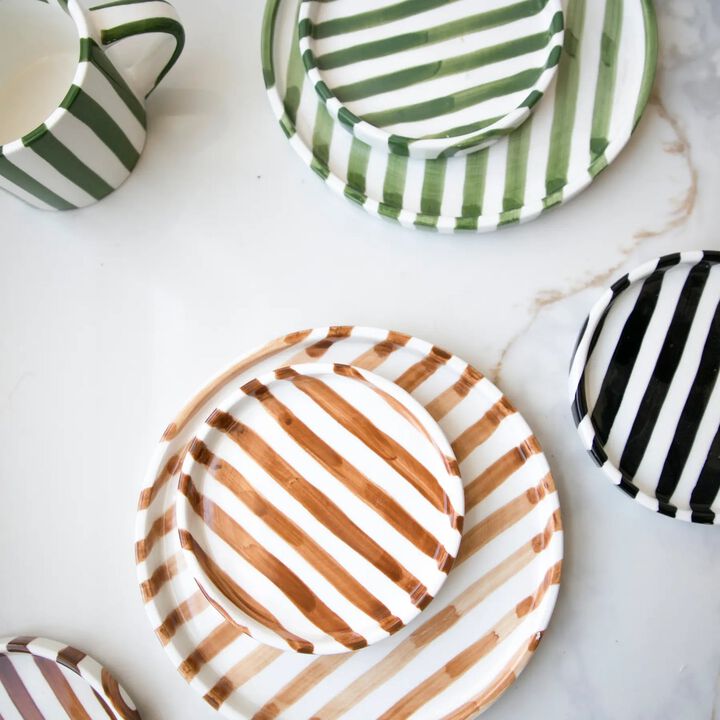 Simple Striped Ceramic Plate