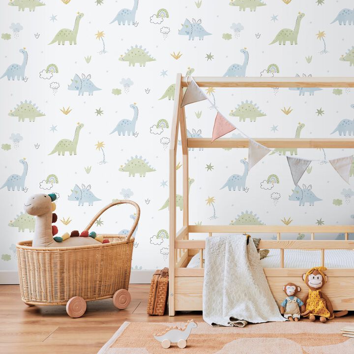 Bambino Dino Blue Wallpaper 283-2