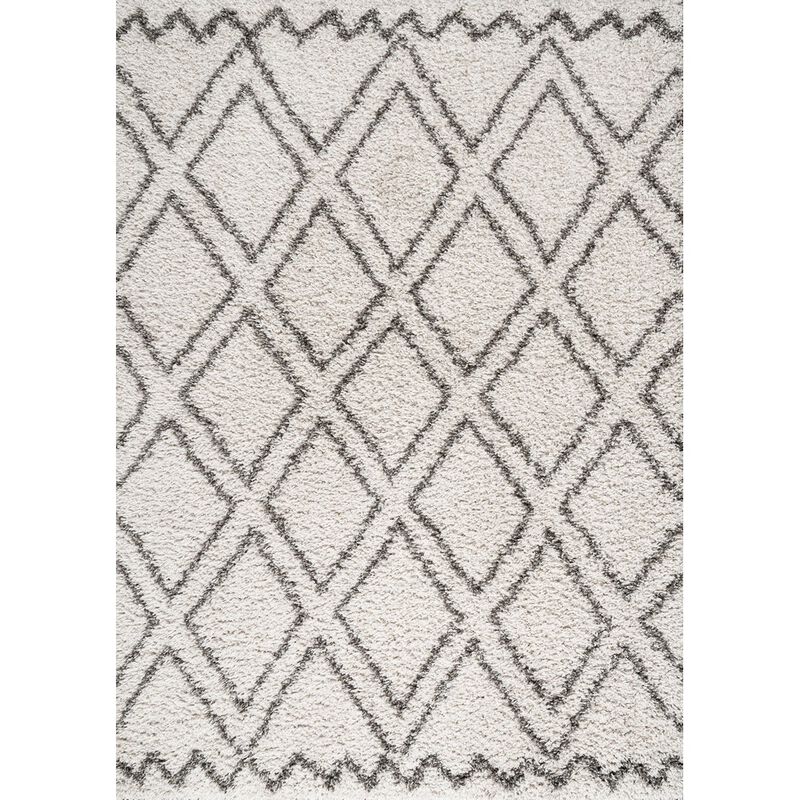 Soller Diamond Trellis Shag Area Rug