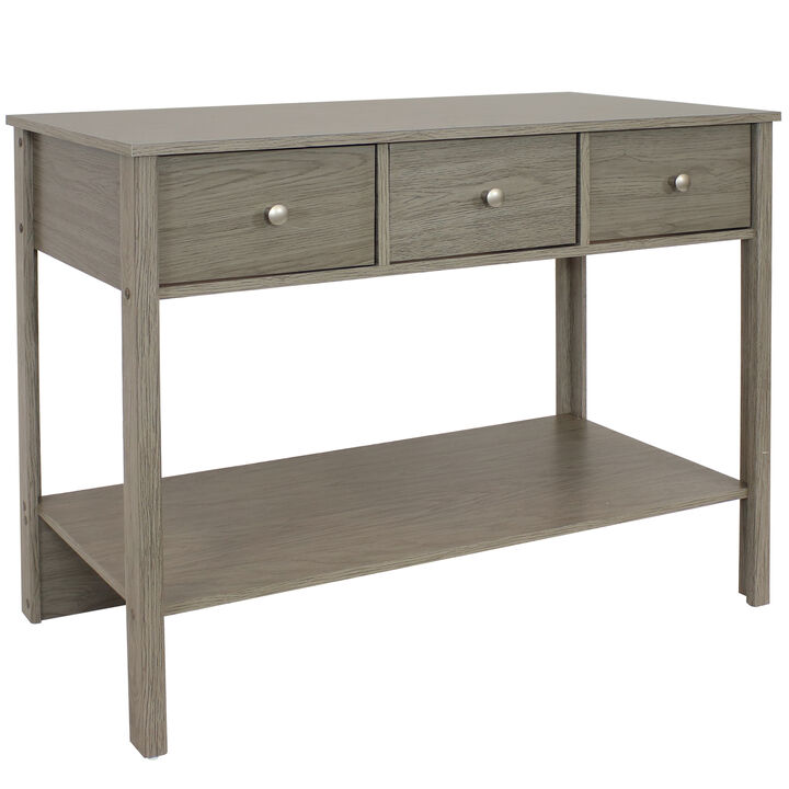 Sunnydaze Classic Entryway Table with Drawers - Thunder Gray - 30 in