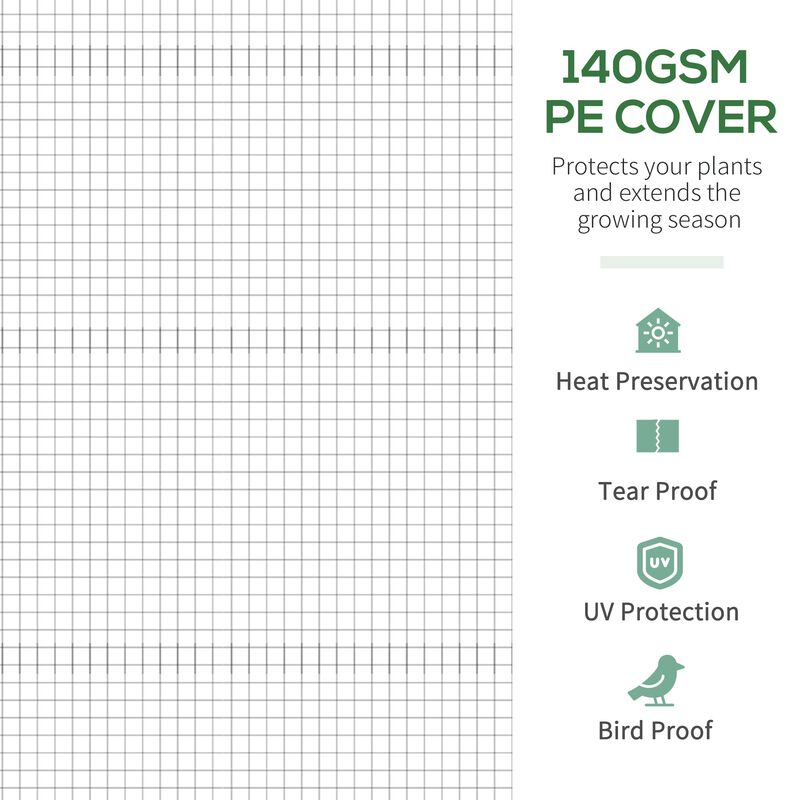 Greenhouse Structure: 11.5' Tunnel with Steel Hoops & Mesh Door