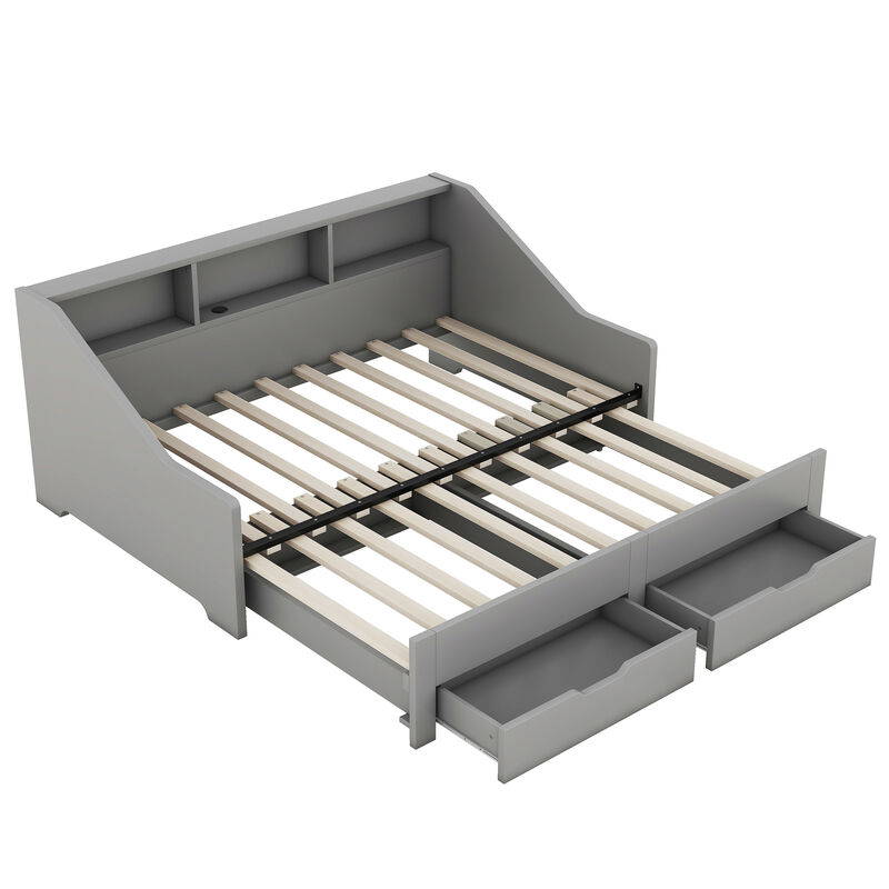 Merax Daybed Bed Frame with Storage image number 6