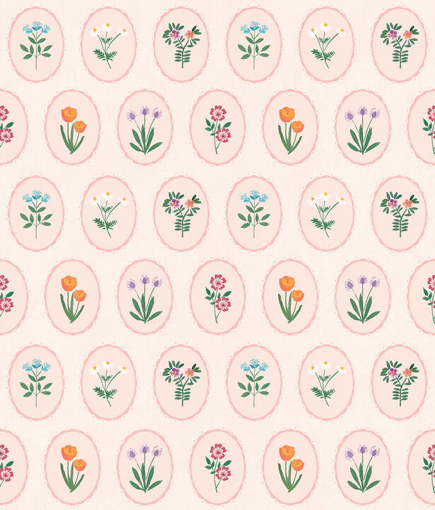 Heirloom Floral Medallions Peel and Stick Wallpaper
