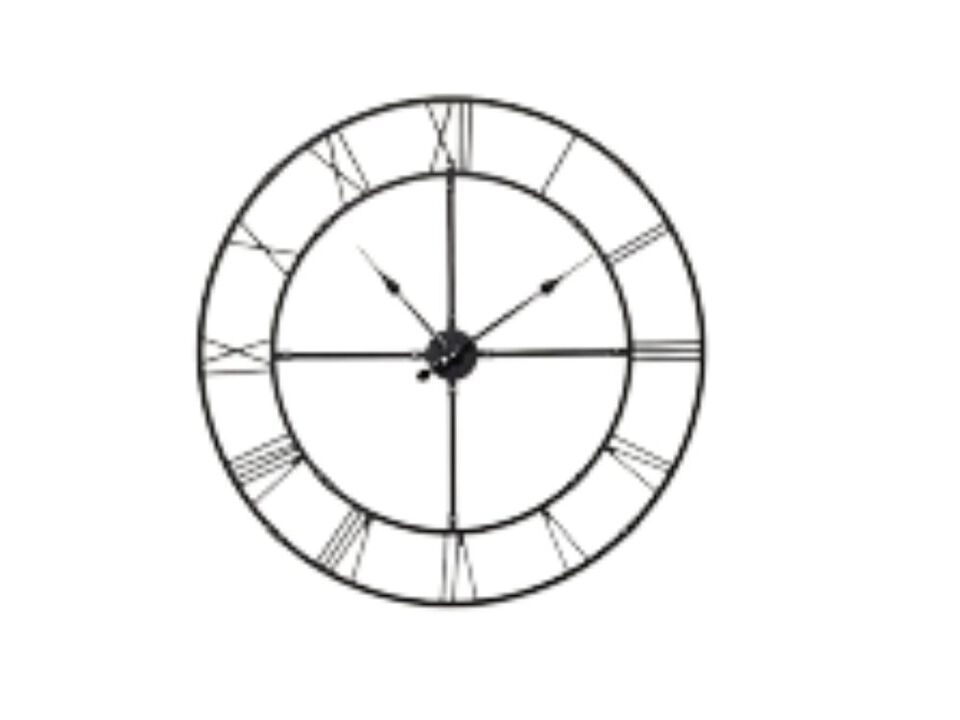 32 Inch Large Wall Clock Living Decor Easy Assembly KD Silent Non Ticking Modern