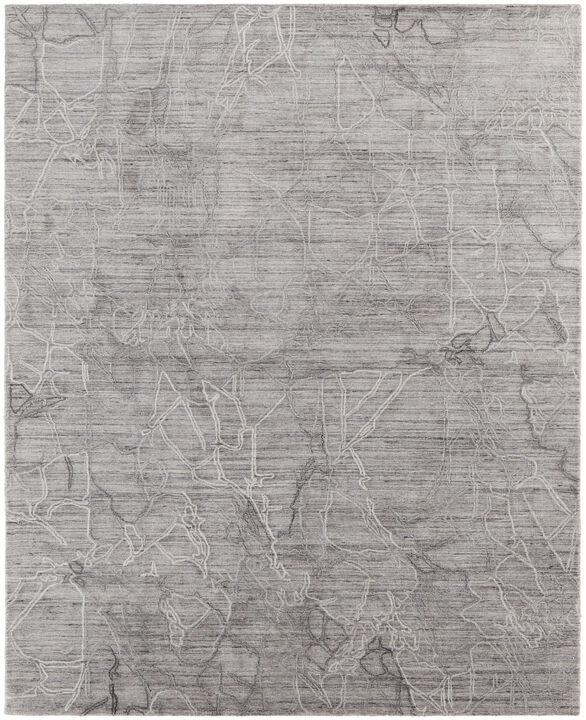 HomeRoots Abstract Hand Woven Worn Faded Area Rug
