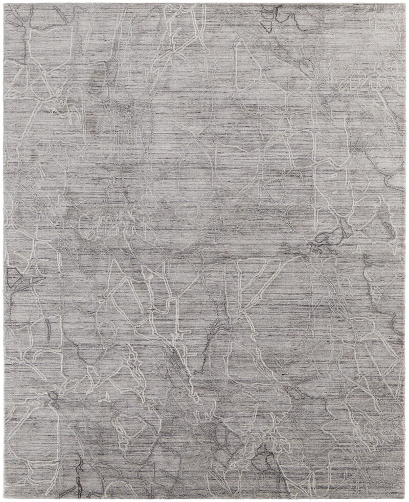 HomeRoots Abstract Hand Woven Worn Faded Area Rug image number 0