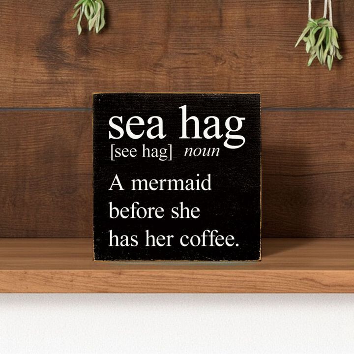 Funny Ocean Theme Wooden Wall Decor Sign for Mermaid Lovers