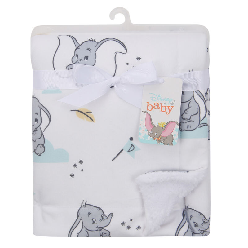 Lambs & Ivy Dumbo Baby Blanket - White, Animals, Disney, Elephant