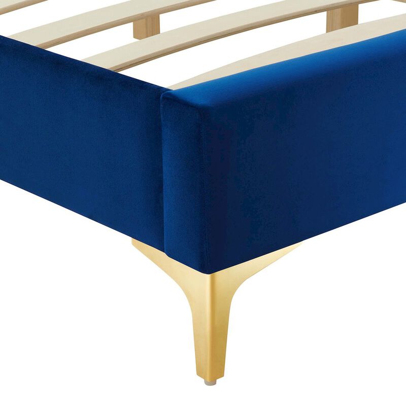 Sutton Performance Velvet Twin Bed Frame image number 4