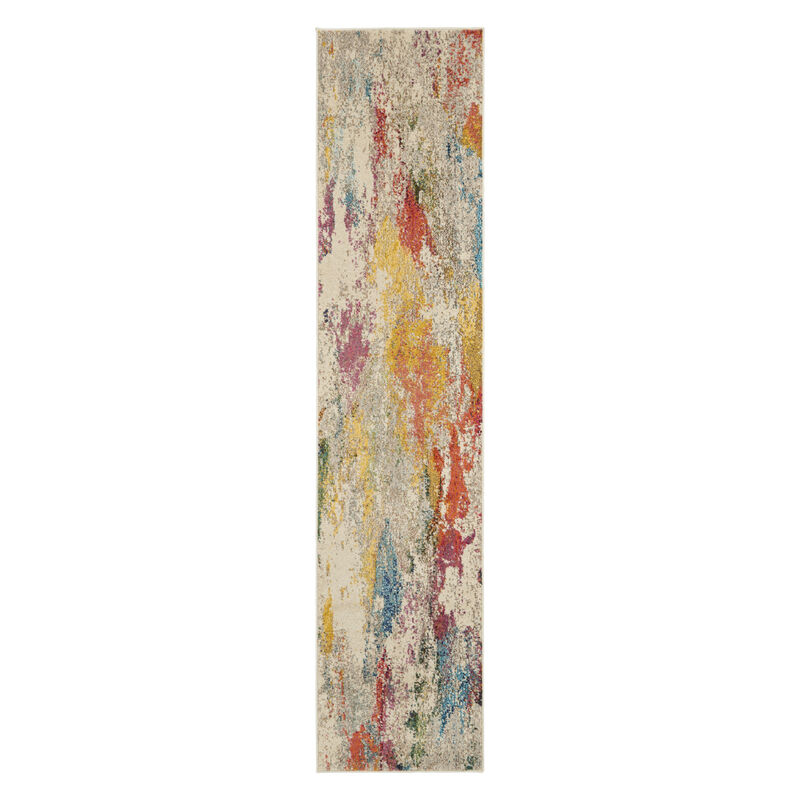 HomeRoots Abstract Runner Rug image number 2
