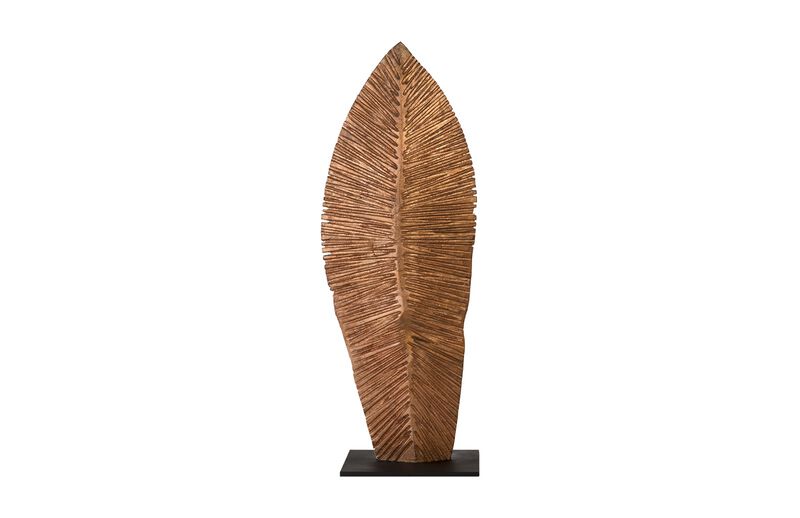 Small Carved Leaf on Stand