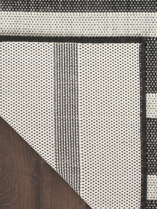 Positano POS03 Black/Ivory 4' x 6' Rug