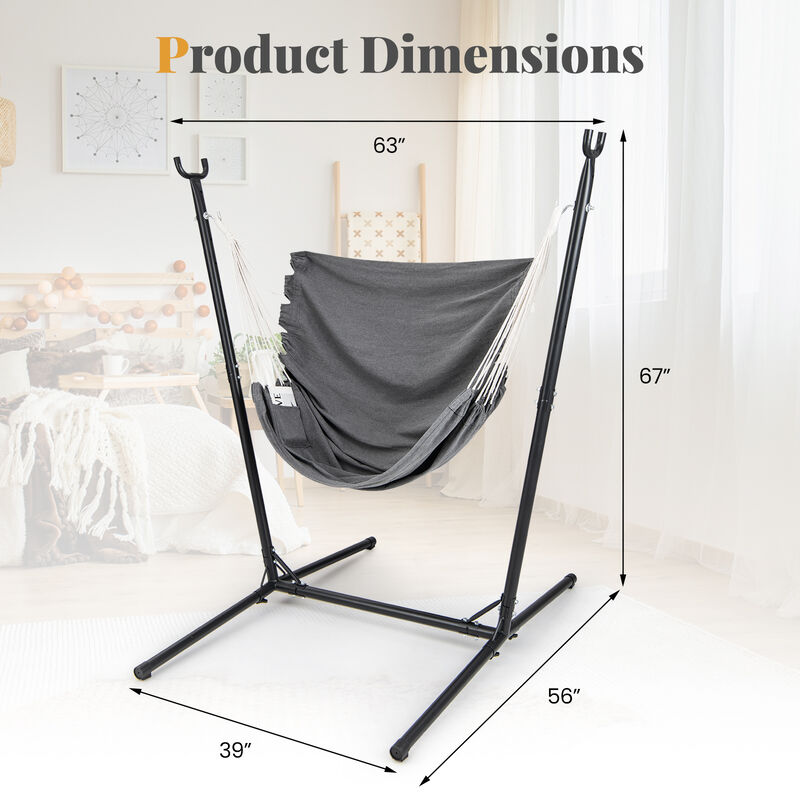 6-Position Hammock Chair with Stand for Adjustable Comfort and Relaxation