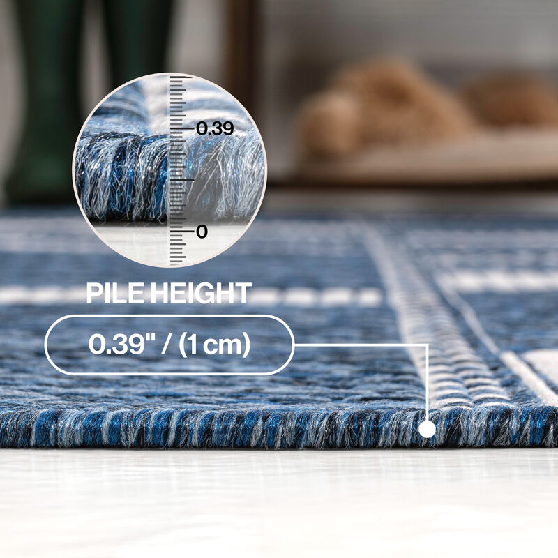 Odette Modern Geometric Abstract Two-Tone Indoor/Outdoor Area Rug