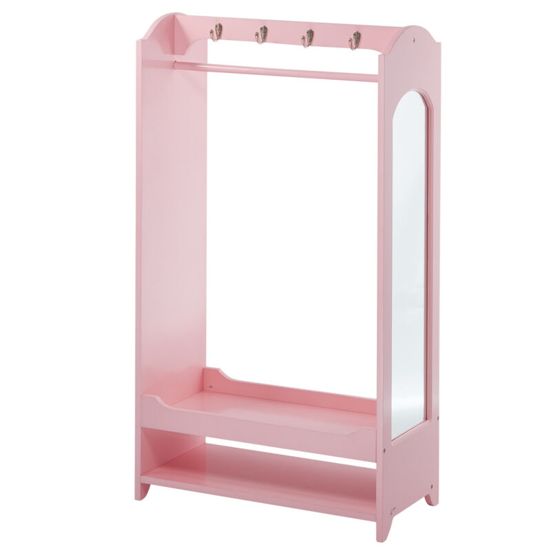 Little Princess Bella Open Armoire with Full Length Mirror, Pink image number 0