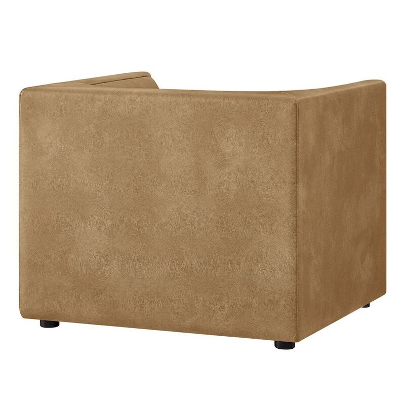 Hilda Curved Back Vegan Leather Armchair image number 4