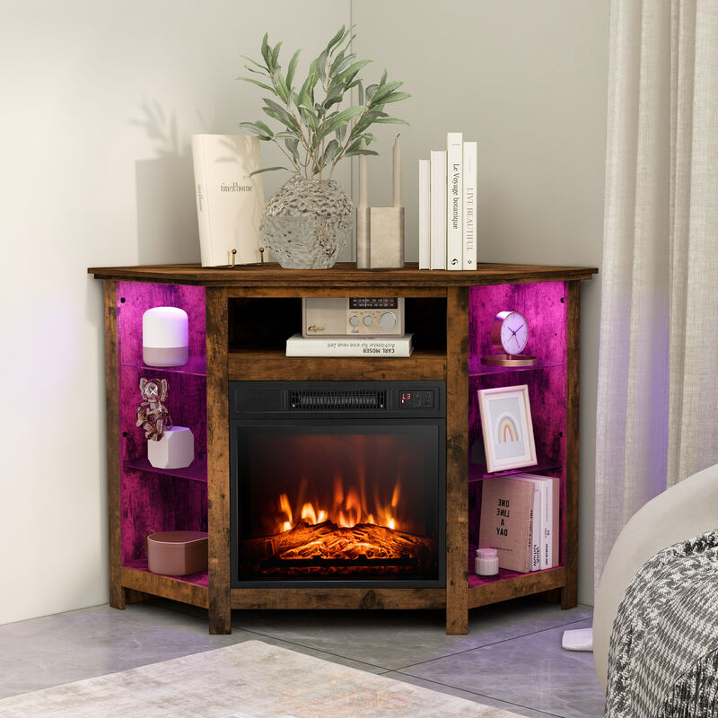 Modern TV Stand with LED Lights &ndash; Entertainment Center for Living Room Storage image number 2