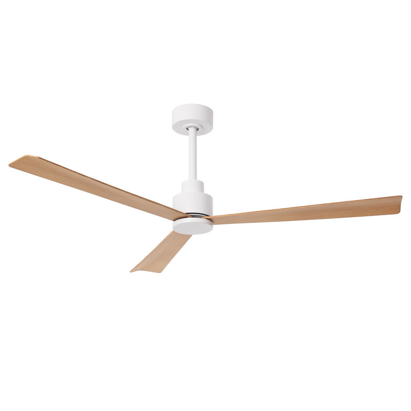 52" Modern 3-Blade Ceiling Fan with Reversible DC Motor, 6-Speed, Remote Control, No Light