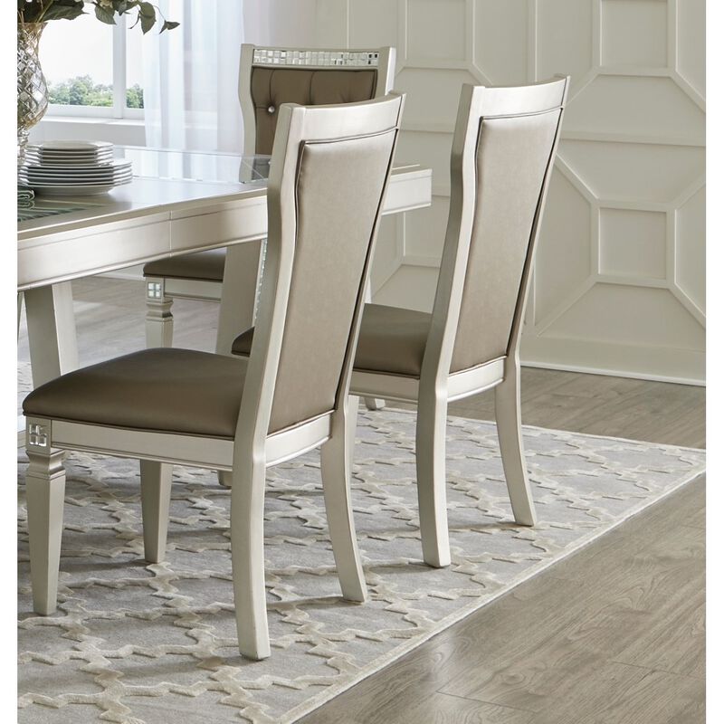 Streamdale Chic Crystal Tufted Side Chair Set