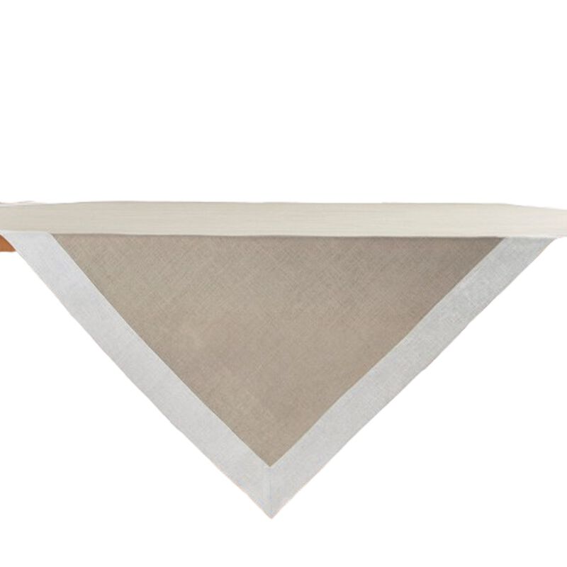 Solino Home Festive Edge 100% Linen Table Throw &ndash; Handcrafted, Machine Washable, Perfect for Holiday and Everyday Dining