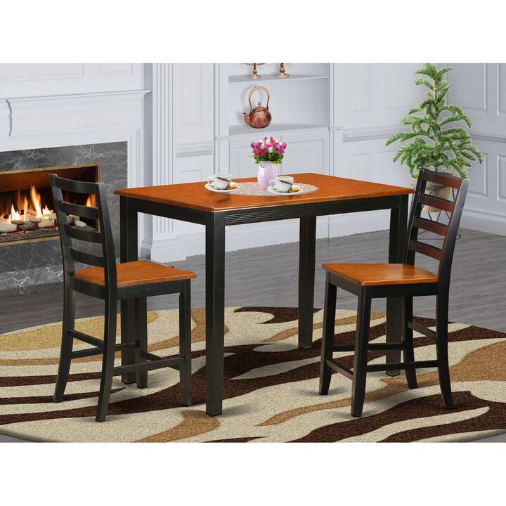 3 Pc counter height pub set-pub Table and 2 Kitchen Dining Chairs.