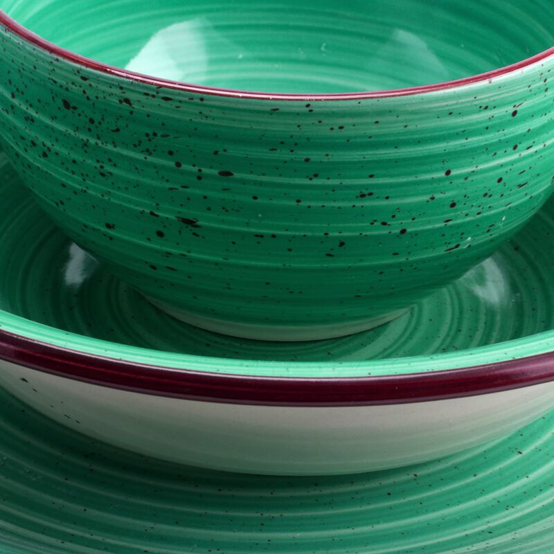 Gibson Color Speckle 28 Piece Mix and Match Dinnerware Combo Set image number 3